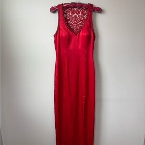 Red Beaded Occasion Dress
